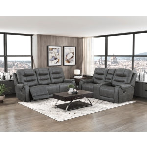 Oberon Double Reclining Love Seat with Center Console