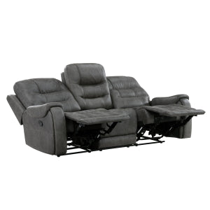 Oberon 2pc Recliner Living Room Set: Sofa, Love