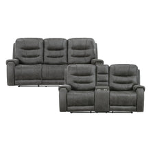 Oberon 2pc Recliner Living Room Set: Sofa, Love