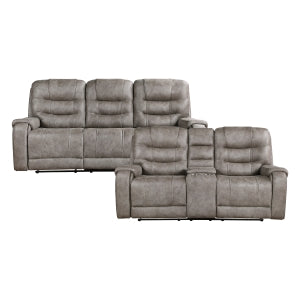 Oberon 2pc Recliner Living Room Set: Sofa, Love alternate view