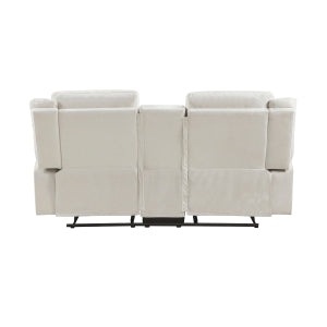 Dean Double Reclining Love Seat with Center Console, Beige alternate view