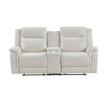 Dean Double Reclining Love Seat with Center Console, Beige