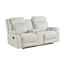 Dean Double Reclining Love Seat with Center Console, Beige