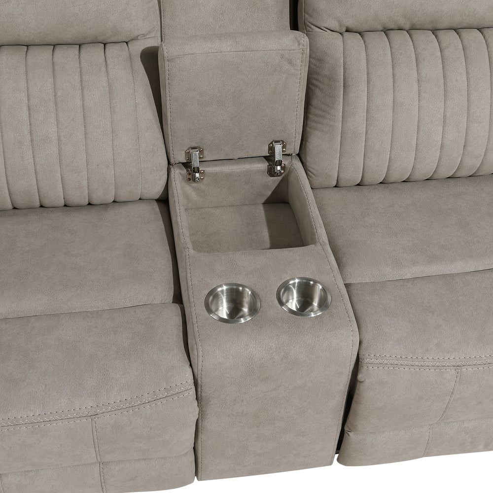 Dean Double Reclining Love Seat with Center Console