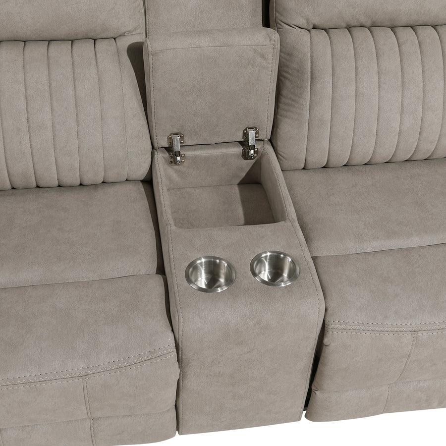 Dean Double Reclining Love Seat with Center Console
