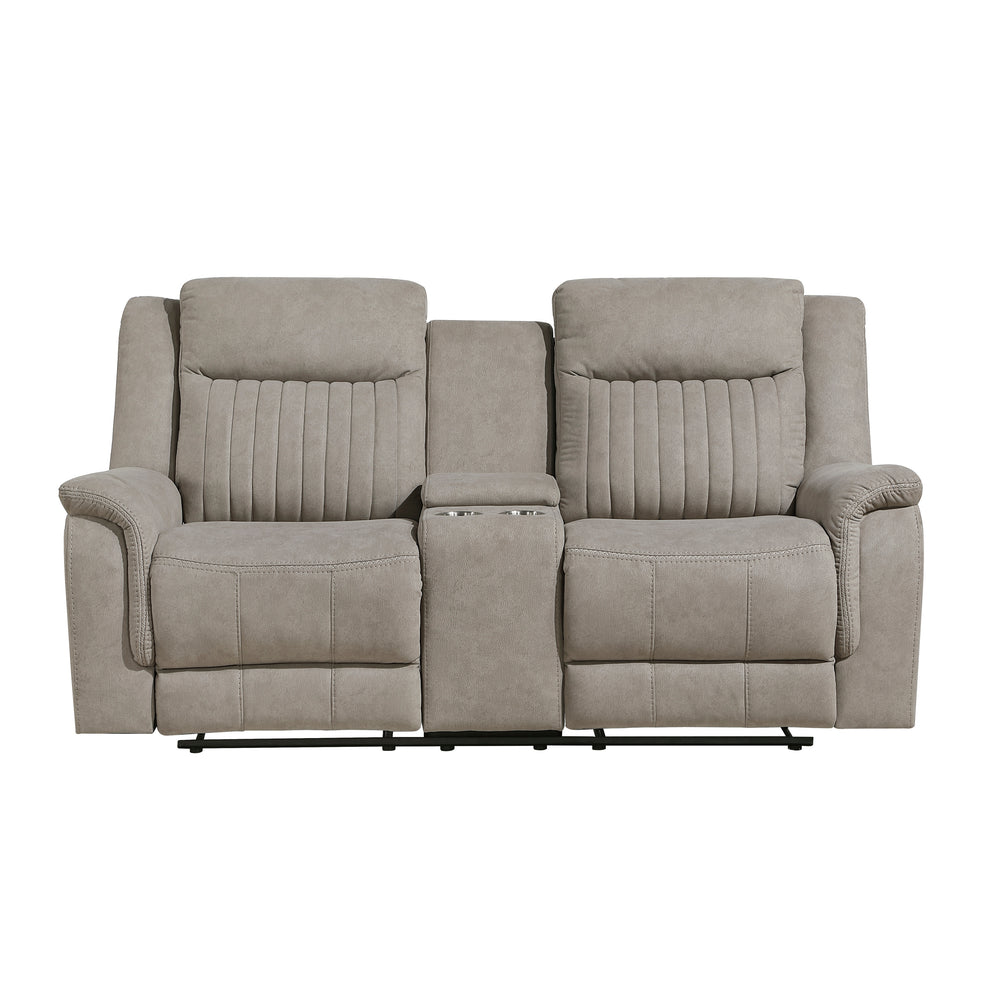 Dean Double Reclining Love Seat with Center Console