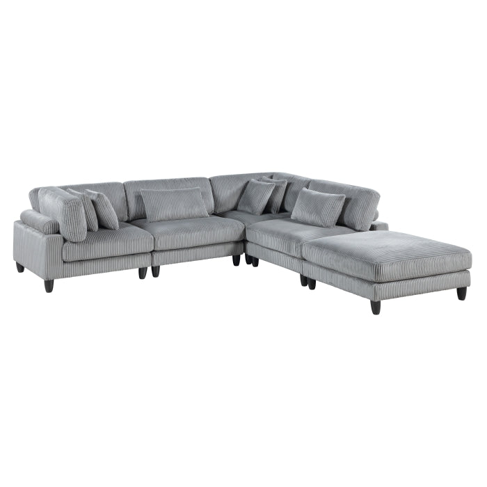 Robstown 5-Piece Modular Sectional with Ottoman