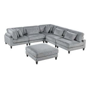 Robstown 6-Piece Modular Sectional with Ottoman-1