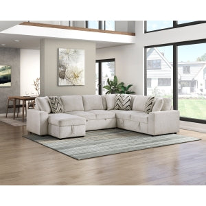 Myrtle 3-Piece Sectional with Pull-out Bed and Hidden Storage