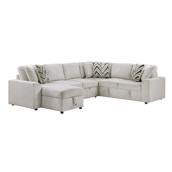 Myrtle 3-Piece Sectional with Pull-out Bed and Hidden Storage