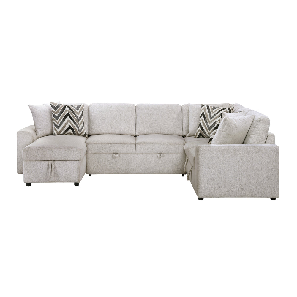 Myrtle 3-Piece Sectional with Pull-out Bed and Hidden Storage