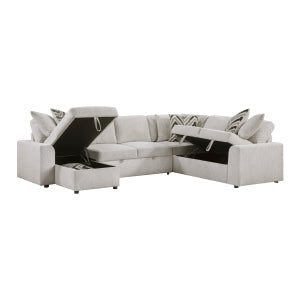 Myrtle 3-Piece Sectional with Pull-out Bed and Hidden Storage