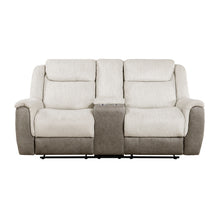 Beige loveseat on a white background