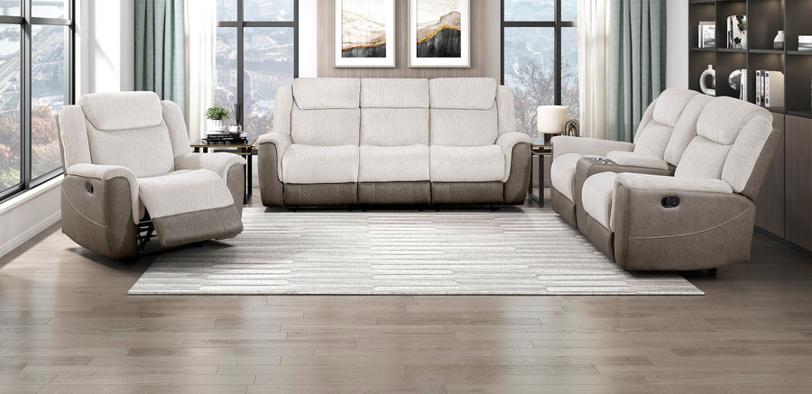 Harriette Double Reclining Sofa Complete Room