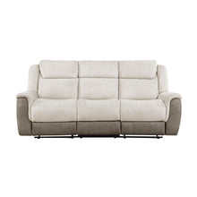Beige sofa with a white background