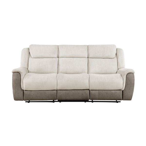Beige sofa with a white background