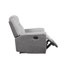 Gray recliner chair on a white background