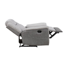 Gray recliner chair on a white background