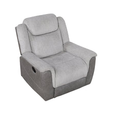 Gray recliner chair on a white background