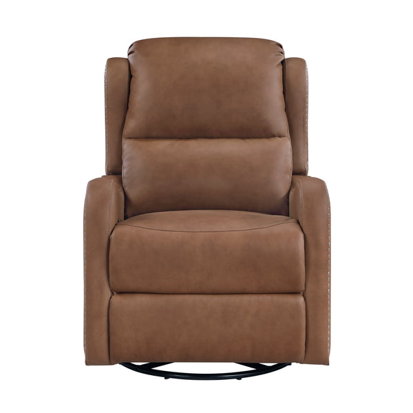 Crown Dark Brown Leather Swivel Glider Recliner alternate view