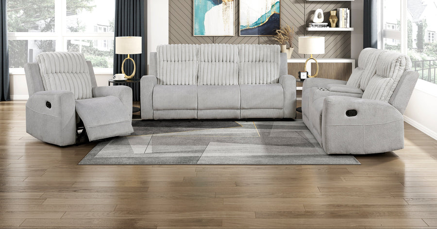 Benton Double Reclining Sofa Complete Room