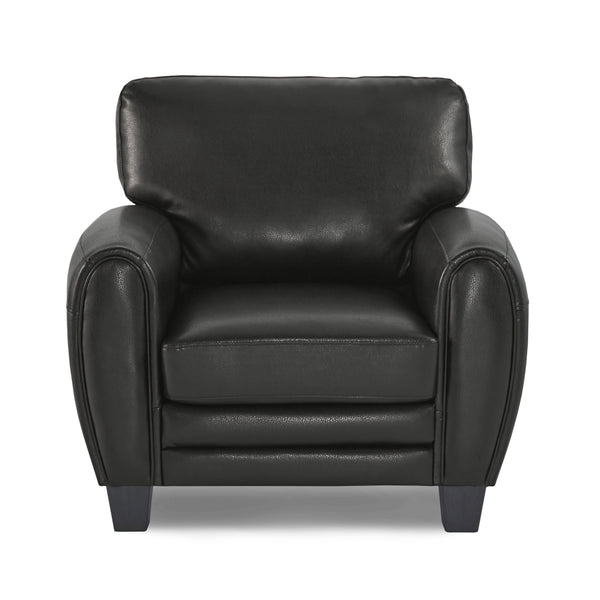 Black 
 armchair on a white background