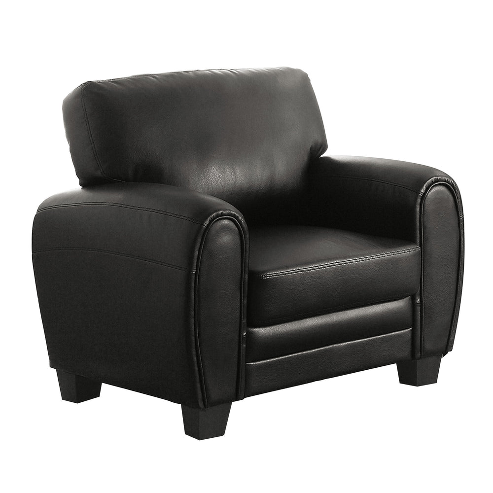 Black armchair on a white background