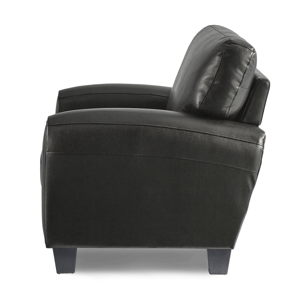 Black armchair on a white background