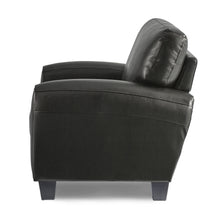 Black armchair on a white background