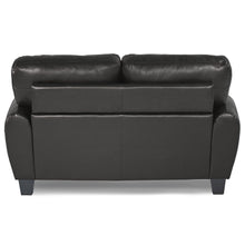 Black on a white background