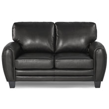 Black on a white background
