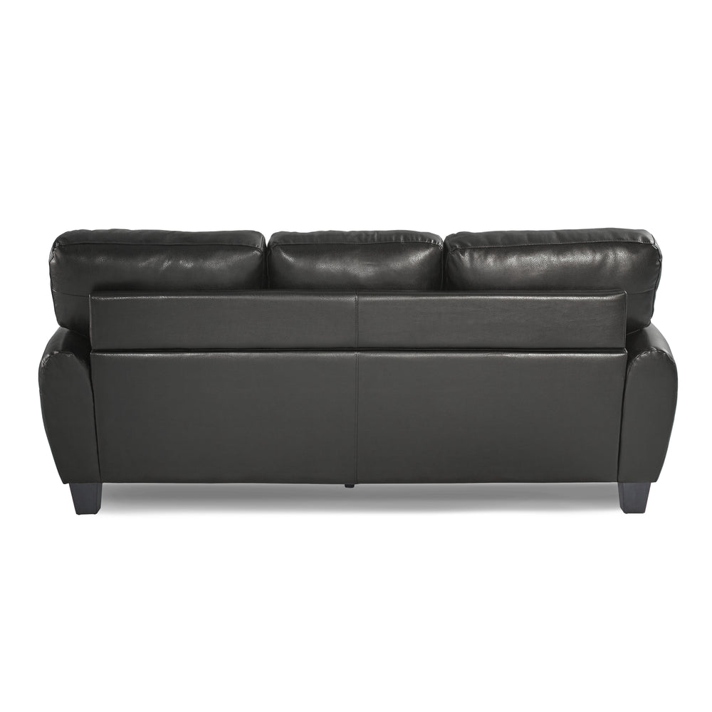Black sofa on a white background