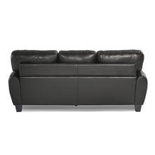 Black sofa on a white background