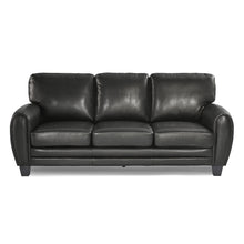 Black sofa on a white background