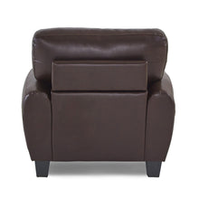 Brown armchair on a white background