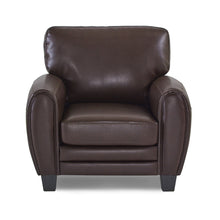 Brown armchair on a white background