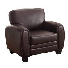 Brown armchair on a white background