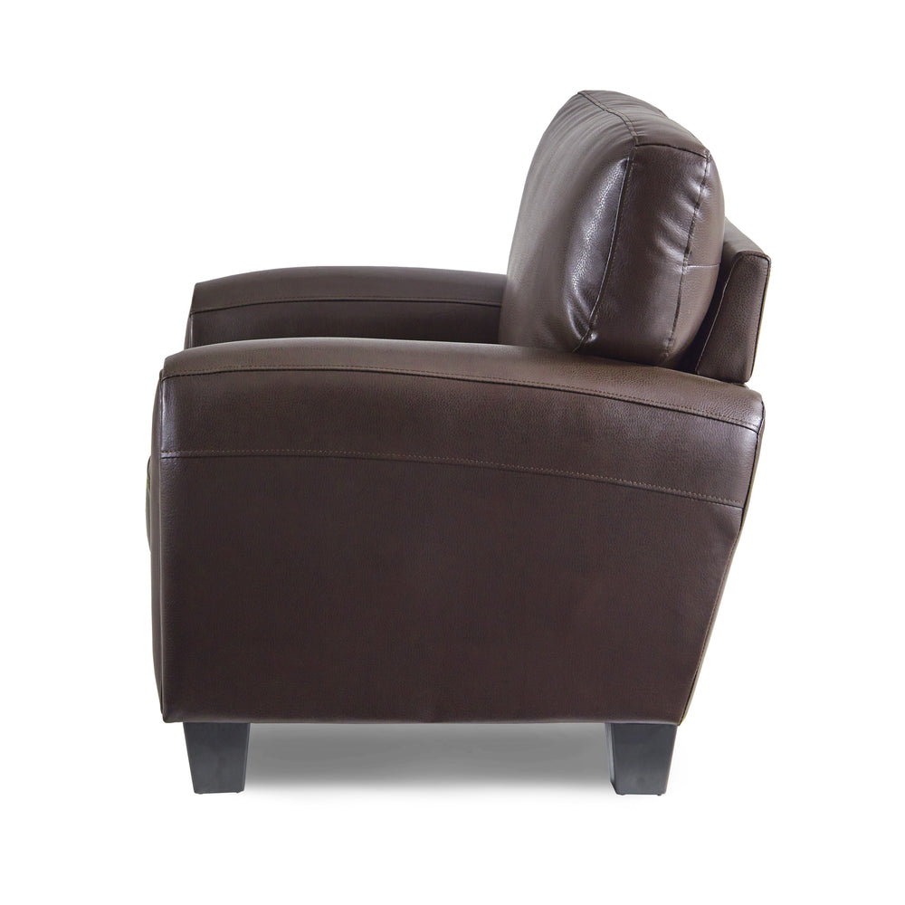 Brown  armchair on a white background