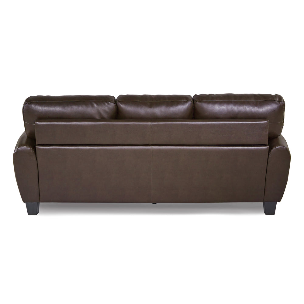 Brown sofa on a white background