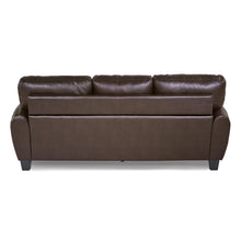 Brown sofa on a white background