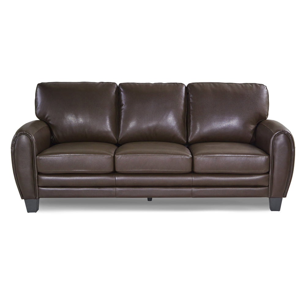 Brown sofa on a white background