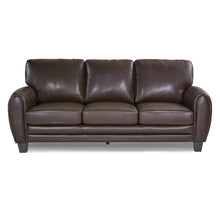 Brown sofa on a white background