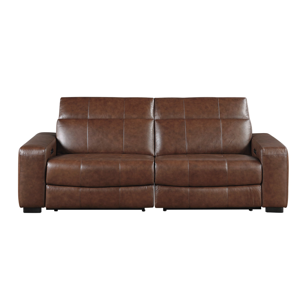 Summit Power Double Reclining Love Seat with Power Headrests and Charging Ports