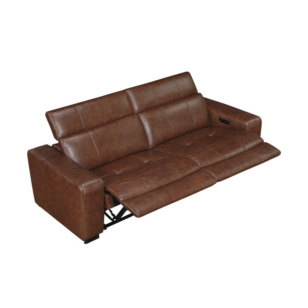 Summit Power Double Reclining Love Seat with Power Headrests and Charging Ports