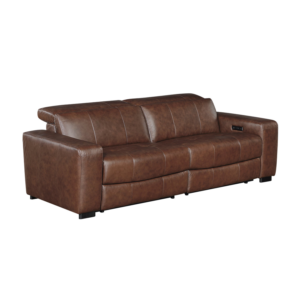 Summit Power Double Reclining Love Seat with Power Headrests and Charging Ports