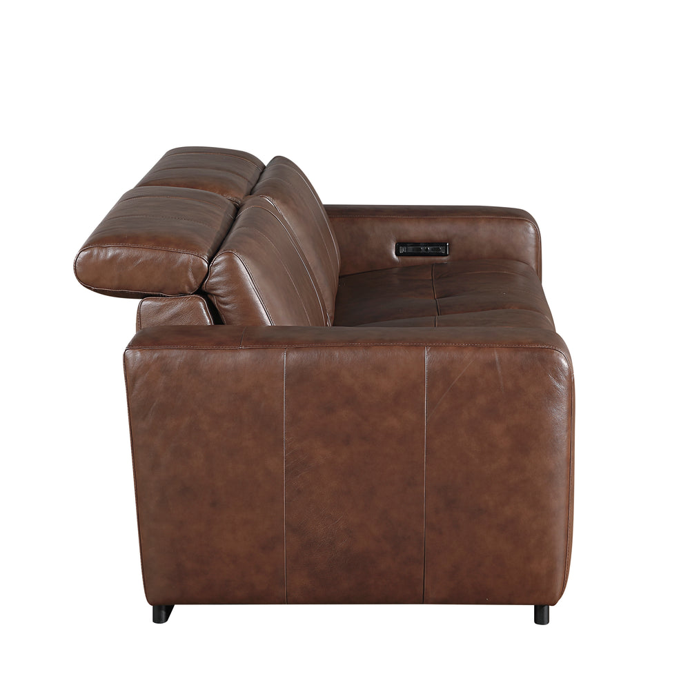 Summit Power Double Reclining Love Seat with Power Headrests and Charging Ports