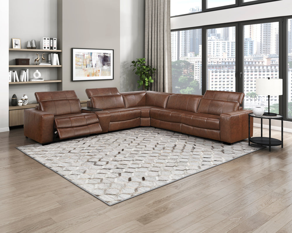 Summit 6pc Sectional w/ Power Recliner
