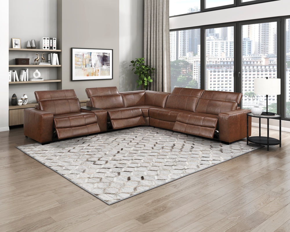 Summit 6pc Sectional w/ Power Recliner