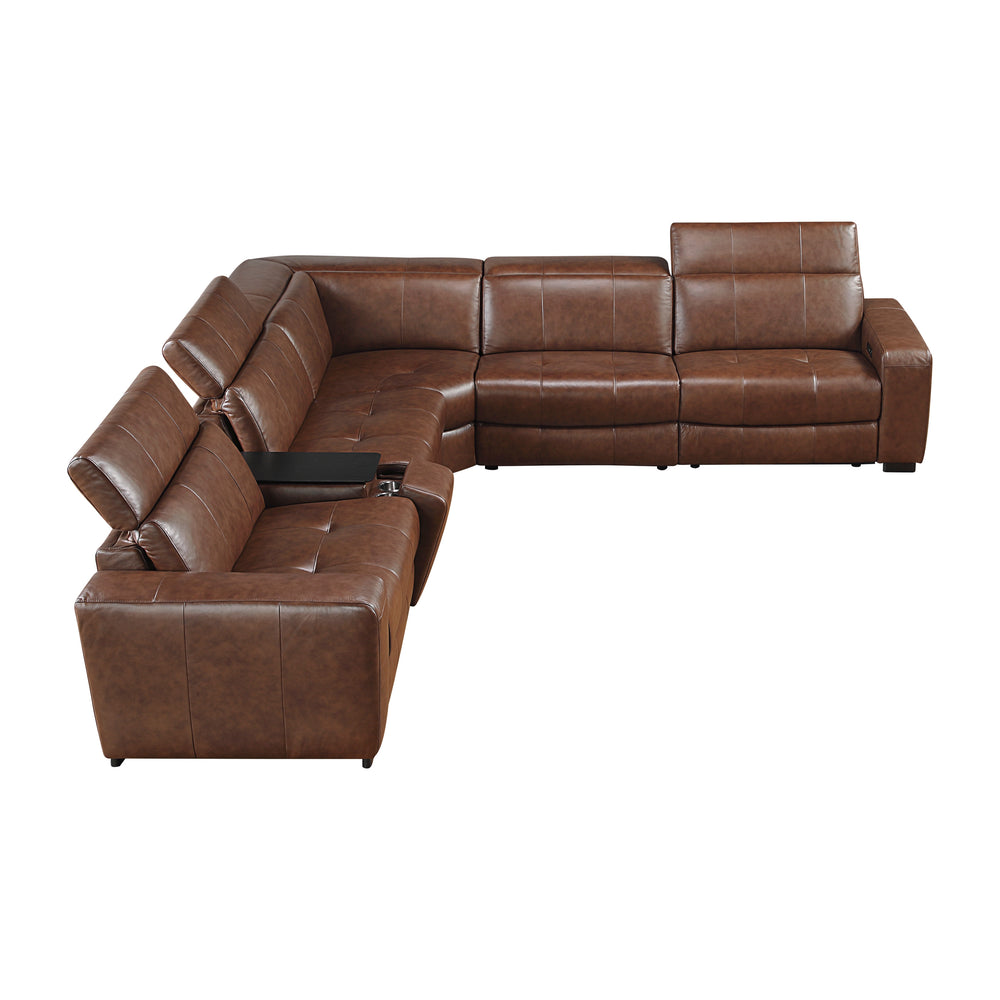 Summit 6pc Sectional w/ Power Recliner
