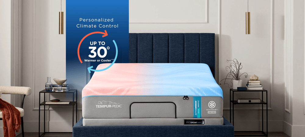 TEMPUR-ActiveBreeze up to 30 degrees cooler or warmer
